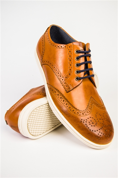 Fred Perry Brogue Patton Leather Tan Sneaker